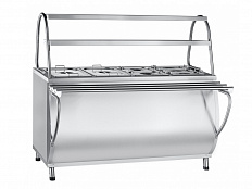 Мармит паровой для вторых блюд Патша, тепл.шкаф, 2 полки + гастроемкости, L1500 мм