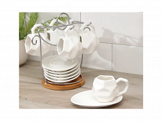 Набор чайный "Эстет", 12 предметов, на деревянной подставке