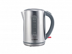 Чайник электрический BOSCH TWK7901, 2200Вт, серебристый