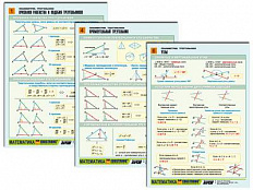 Комплект таблиц по геометрии Планиметрия. Треугольники, 6 шт., А4