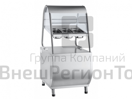 Прилавок для столовых приборов и подносов Патша, нейтр.шкаф + хлебница, L630 мм.