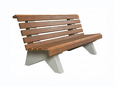 Лавка с широким сиденьем со спинкой МФ1.19