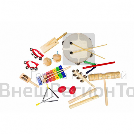 Перкуссионный набор из 12 предметов в сумке.