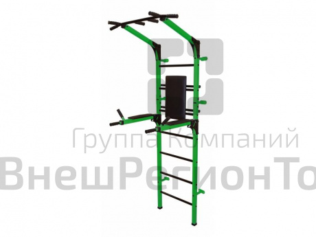Пристенный спортивный комплекс "Олимп" со складными брусьями.