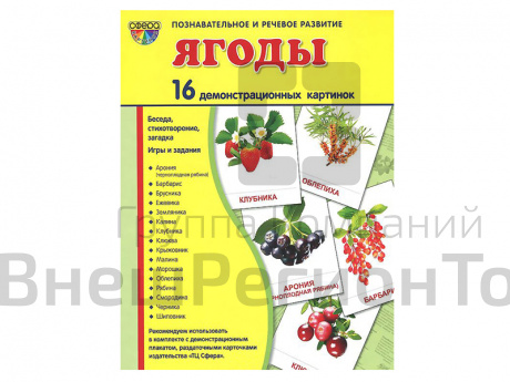 Демонстрационные картинки "Ягоды".