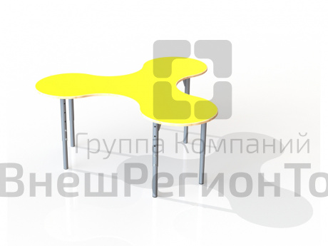 Стол ученический Трансформер "Puzzle" жёлтый.