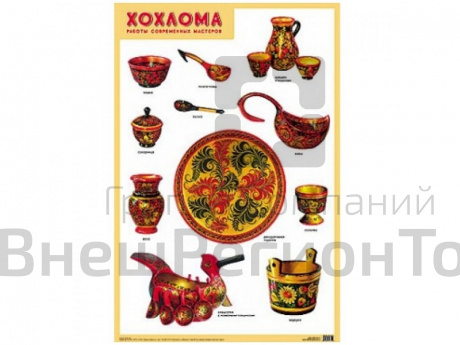 Плакат «Хохлома. Работы современных мастеров» 50*70 см.