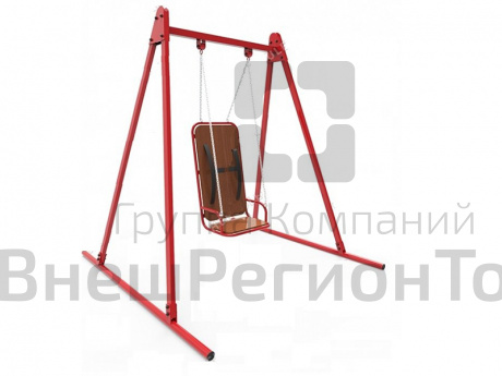 Качели мобильные с мягким креслом и ремнями безопасности.