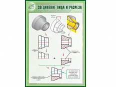Стенд СОЕДИНЕНИЕ ВИДА И РАЗРЕЗА 1*0,7м