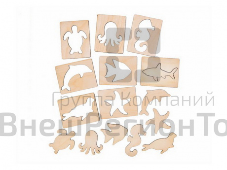 Набор трафаретов "Морские обитатели".