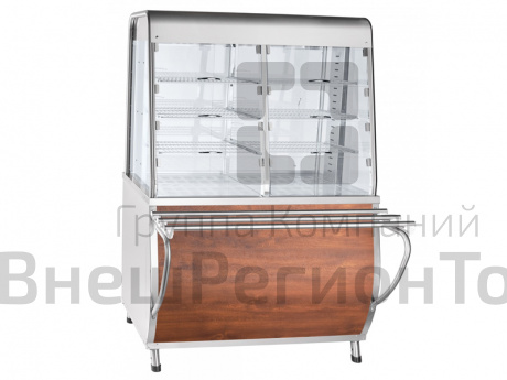 Прилавок-витрина тепловой закрытый Премьер, 3 полки, L1120 мм.