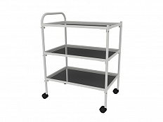 Столик процедурный передвижной, 3 полки (нерж. сталь)