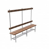 Скамья для раздевалок односторонняя с вешалкой 2,0хh1,6(0,46)х0,4м