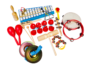 Перкуссионный набор из 17 музыкальных инструментов