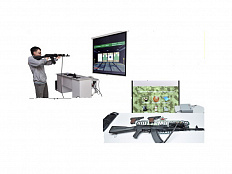 Интерактивный лазерный стрелковый тренажер (имитация отдачи, одиночные и автоматические выстрелы) 