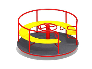 Карусель со сплошным сиденьем