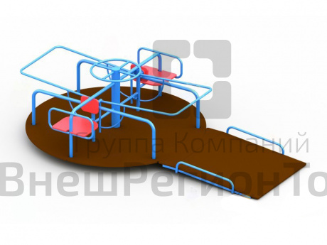 Карусель с пандусом для детей с ограниченными возможностями.