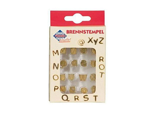 Набор штампов для выжигания Буквы M–Z, 16 шт.