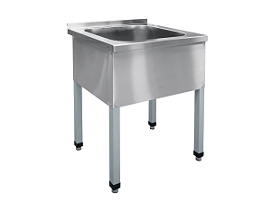 Ванна моечная, 1 секция, краш.каркас, 635х600х860 мм