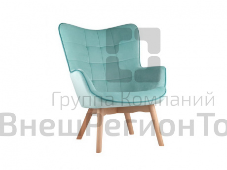 Кресло Манго, вельвет, мятный.