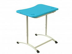 Стол ученический одноместный с регулировкой высоты, пластик