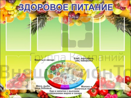 Стенд Здоровое питание120х90 см.