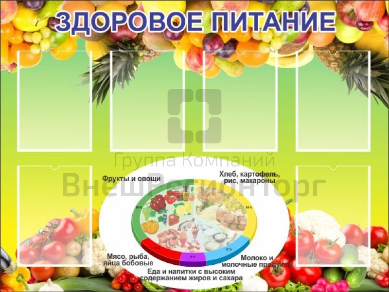 Стенд Здоровое питание120х90 см.