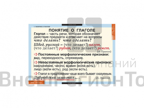 Таблицы "Русский язык. Глаголы".