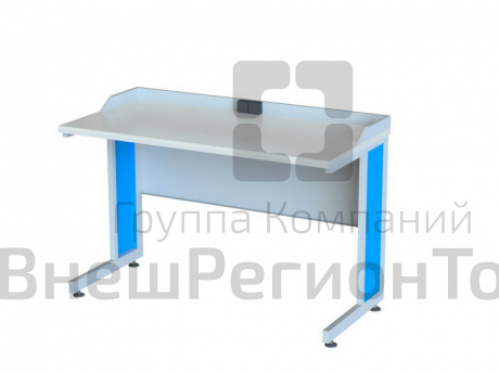 Стол лабораторный ученический физический c бортиком и розетками 42В.