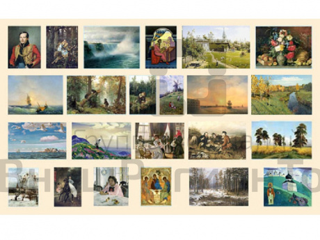 Детям о русской живописи. Набор художественных репродукций 50х70 см.