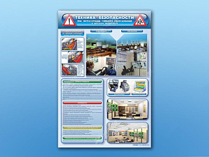 Стенд по ПДД Техника безопасности при эксплуатации учебного оборудования в автоклассе, 69х100 см