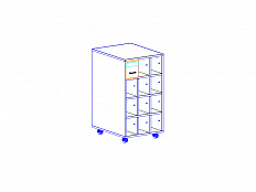 Шкаф-тумба формулярная на 12 ящиков 466х500х930 мм
