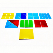 Набор пластин для представления дробей в виде квадратов