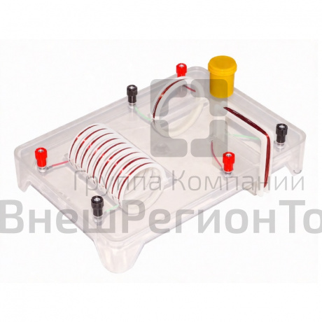 Набор для демонстрации спектров магнитного поля тока (на одной панели).