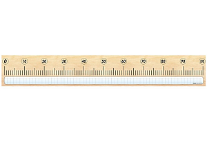 Числовая линейка на магнитном панно 0–100
