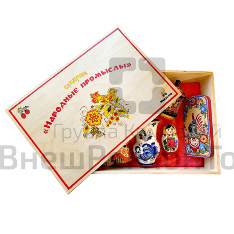 Сундучок Народные промыслы с методическим пособием НАБ-016.