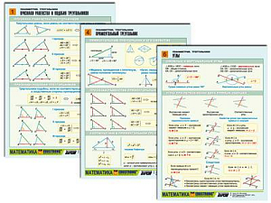 Комплект "Планиметрия" — 6 таблиц А4