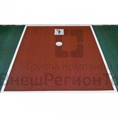 Помост для гиревого спорта, с разметкой.