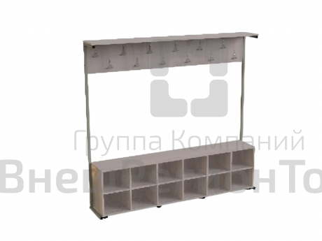 Вешалка односторонняя с тумбой.