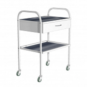 Стол инструментальный с ящиком, колеса резина