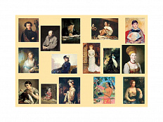 Репродукции картин в рамах Портреты (15 шт.)