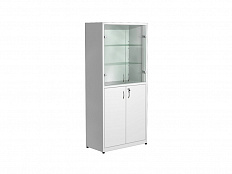 Шкаф для медикаментов стекло/металл, 700х300х1750 (цвет в ассортименте)