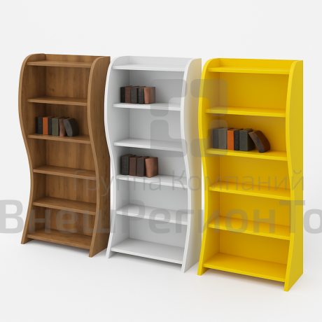 Стеллаж с фигурными боковинами 900х220(390)х2100 мм.