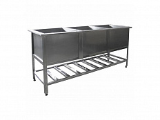 Ванна моечная, серия ЭКОНОМ, трехсекционная