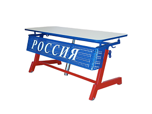 Стол ученический двухместный Патриот-2п, регулируемый