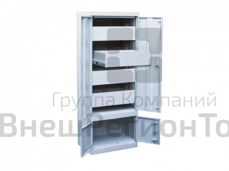 Шкаф картотечный 4 ящика (А5) с дверками h1400 мм.