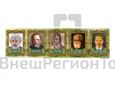 Стенд-лента Выдающиеся ученые биологи, часть 2.
