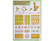 Плакат «Филимоновская свистулька. Примеры узоров и орнаментов» 50*70 см