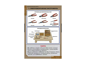 Наглядный комплект таблиц «Электротехнические работы» 68×98 см