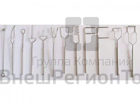 Комплект логопедических зондов для постановки звуков, 12 шт..